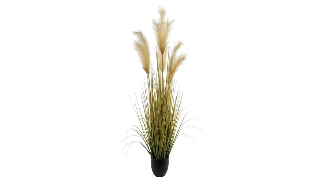 Planta artificial Grass Amarillo Con Flor 120 Cm-0