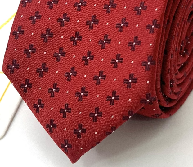 CORBATA FONDO ROJO ANGOSTA-1