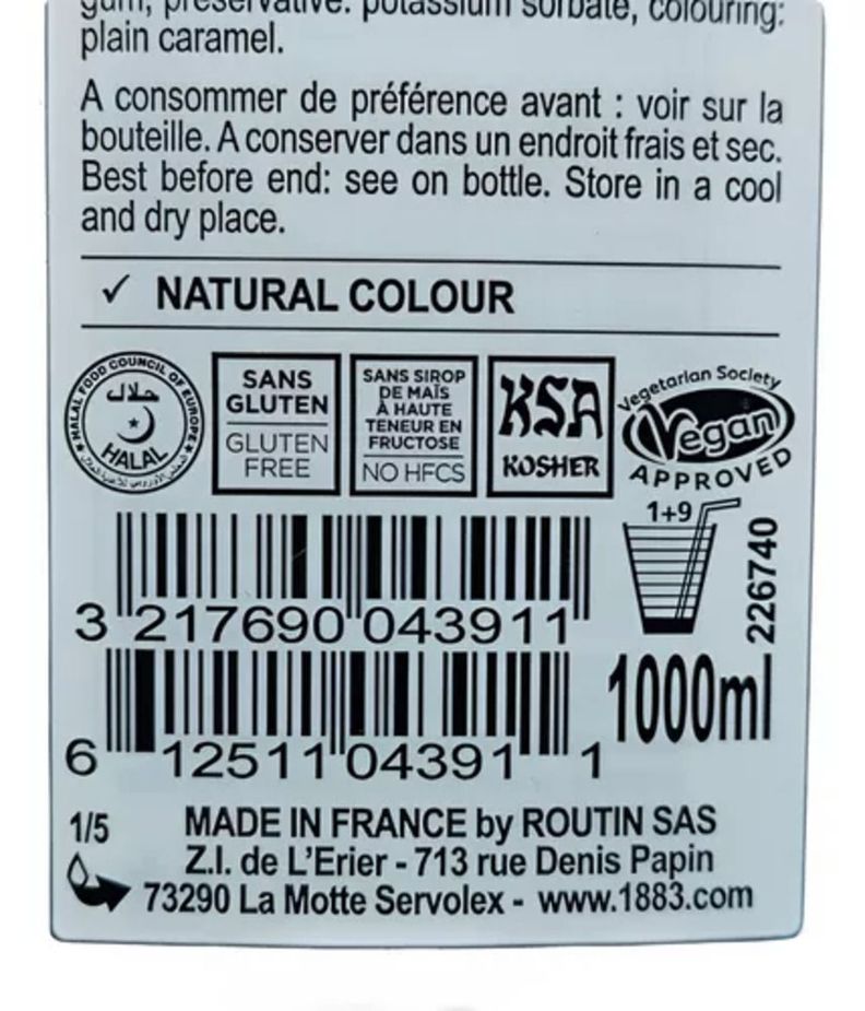 JARABE SIRUP LAVANDA 1883 MAISON ROUTIN FRANCES SYRUP 1L-2