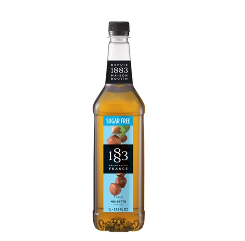 JARABE SIRUP  AVELLANA SIN AZUCAR 1883 MAISON ROUTIN FRANCES SYRUP 1L-0