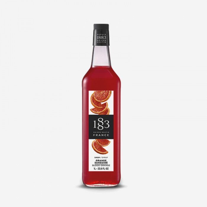 JARABE SIRUP NARANJA ROJA BLOOD ORANGE 1883 MAISON ROUTIN FRANCES SYRUP 1L-0