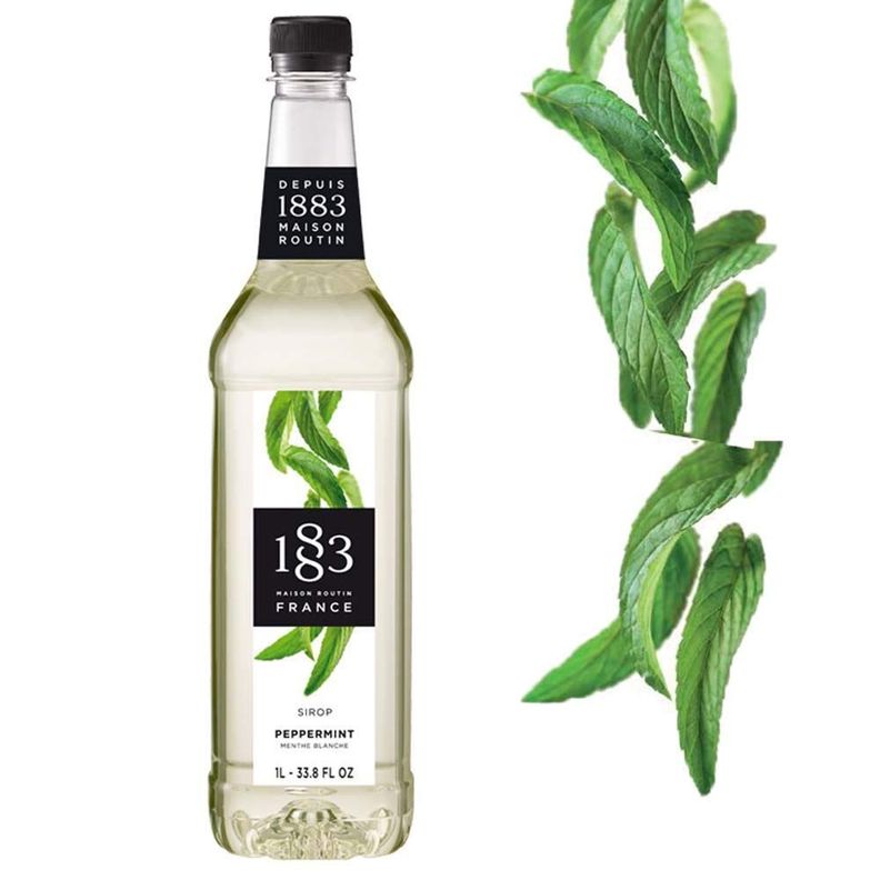 JARABE SIRUP MENTA BLANCA PEPPERMINT 1883 MAISON ROUTIN FRANCES SYRUP 1L-0
