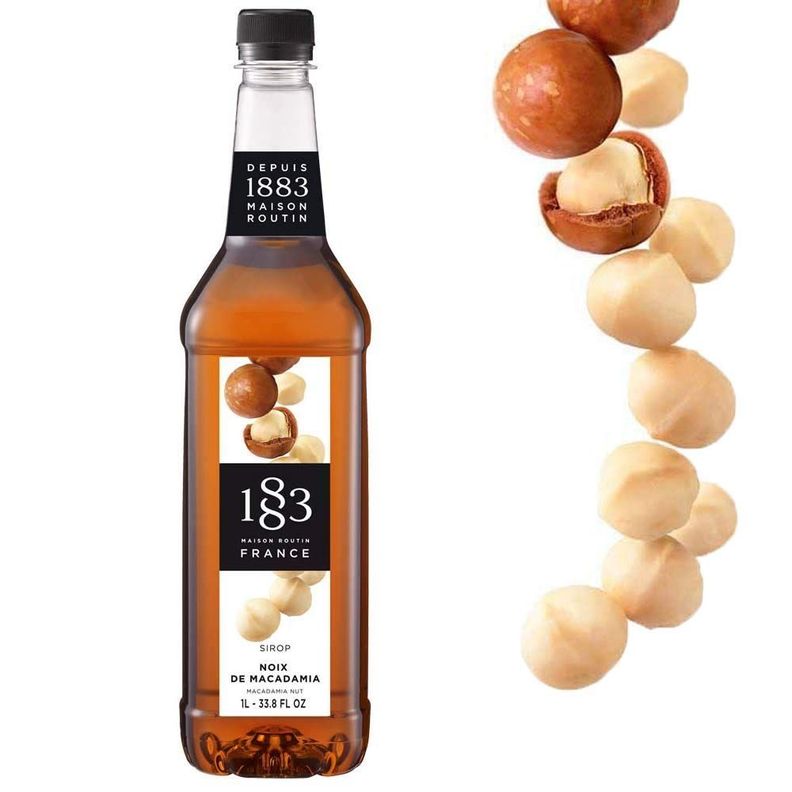 JARABE SIRUP NUEZ MOSCADA MACADAMIA 1883 MAISON ROUTIN FRANCES SYRUP 1L-0