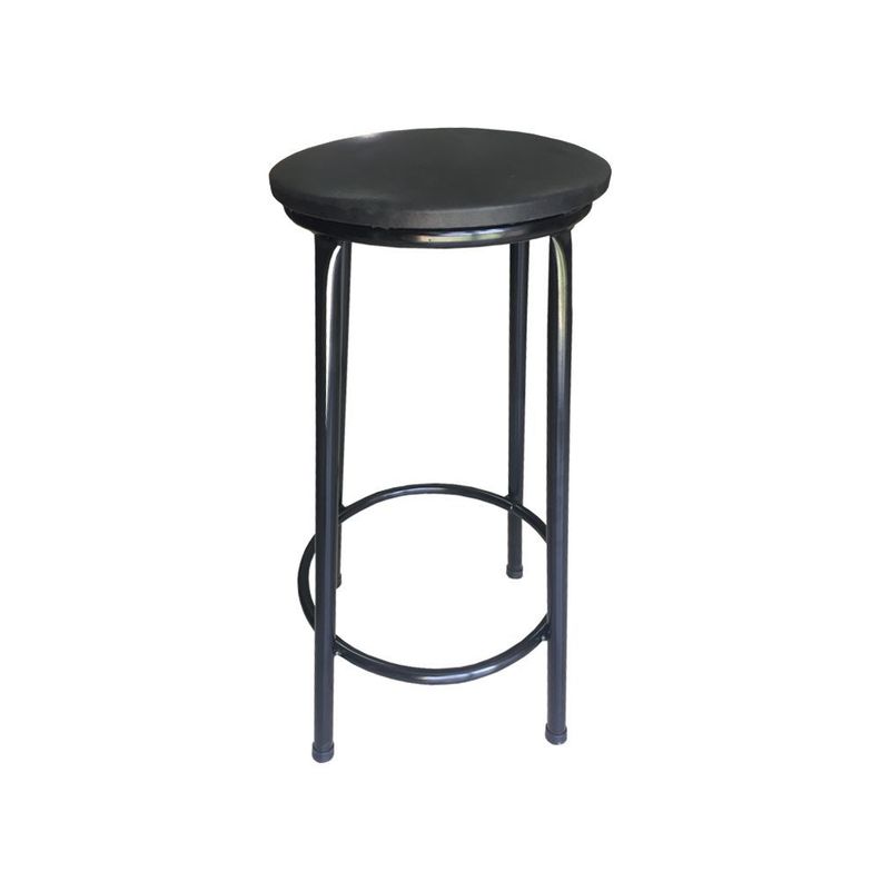 Taburete sin respaldo negro 35x35x75 cm-0