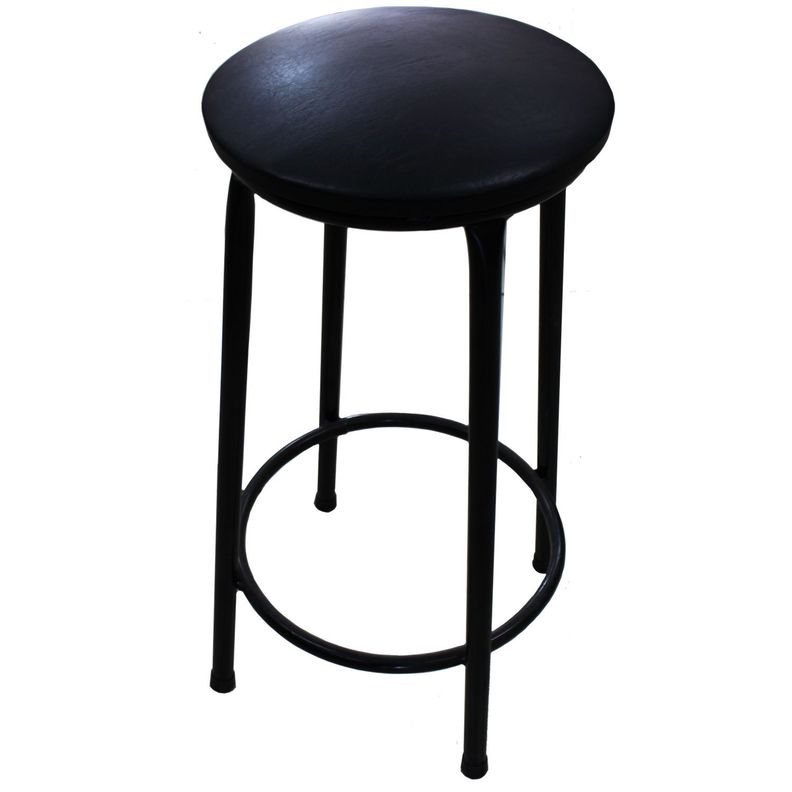 Taburete sin respaldo negro 35x35x75 cm-1