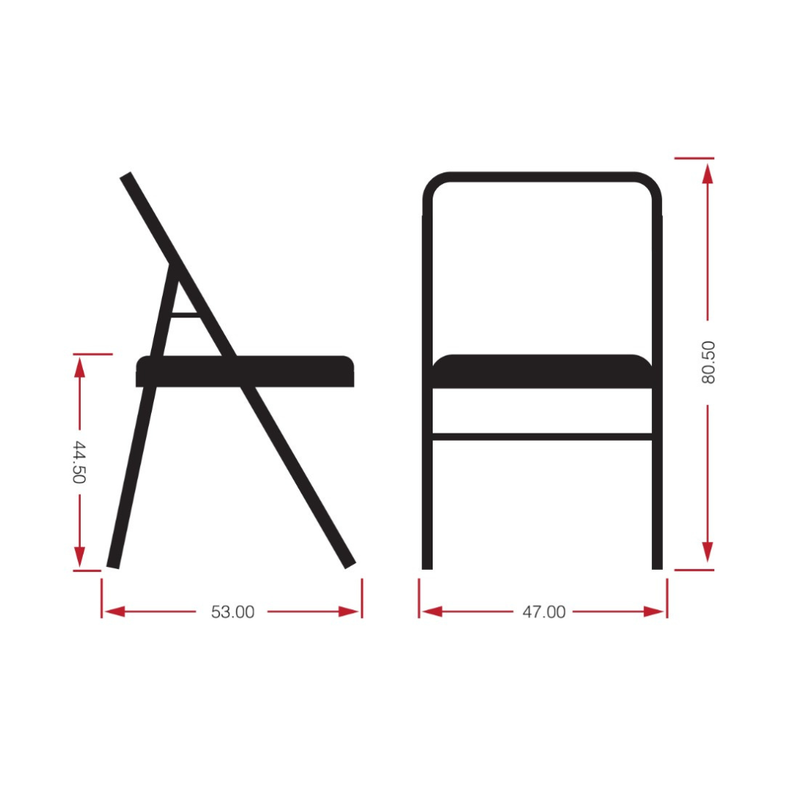 Silla yoga negro 80x47x42 cm-6