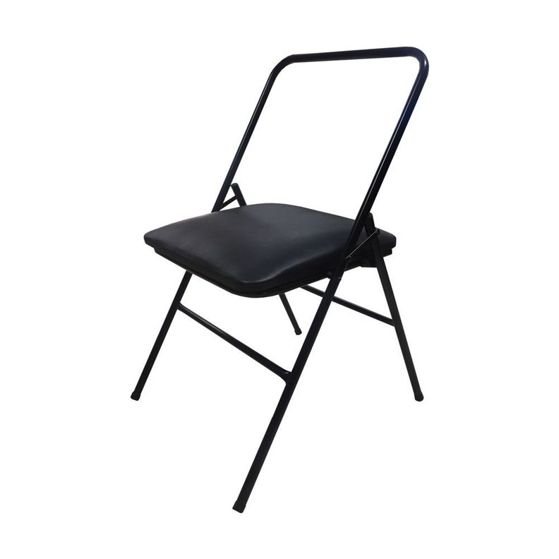 Silla yoga negro 80x47x42 cm-0
