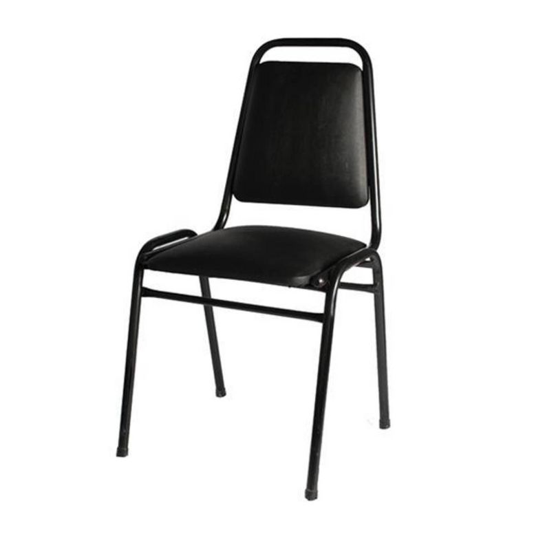Silla Auditorio Tapizado Negro 84x49x47 cm-0