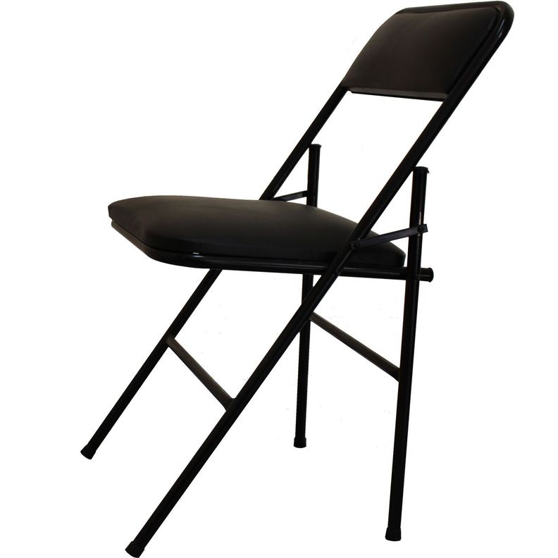 Silla plegable negro 44x42x80 cm-4