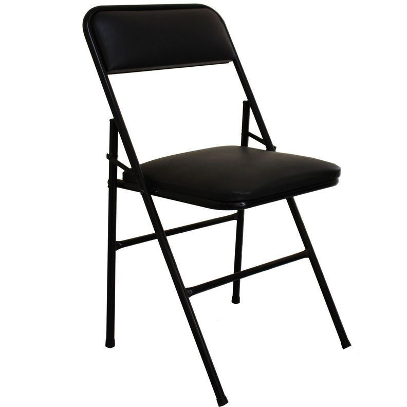 Silla plegable negro 44x42x80 cm-1