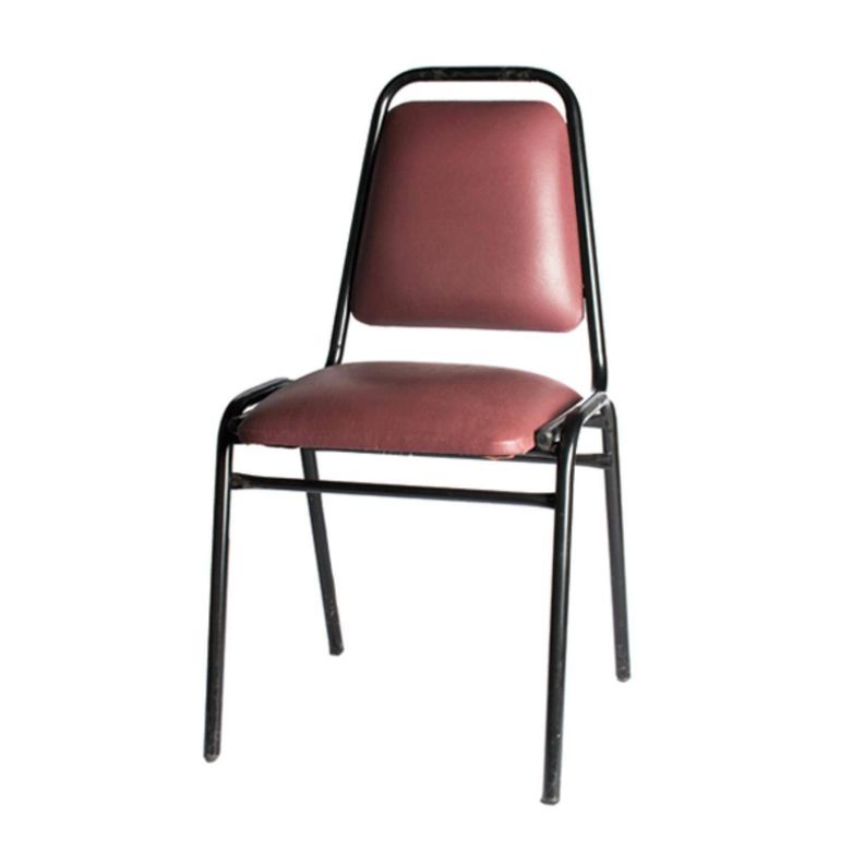 Silla Auditorio Tapizada Burdeo 84x49x47 cm-0