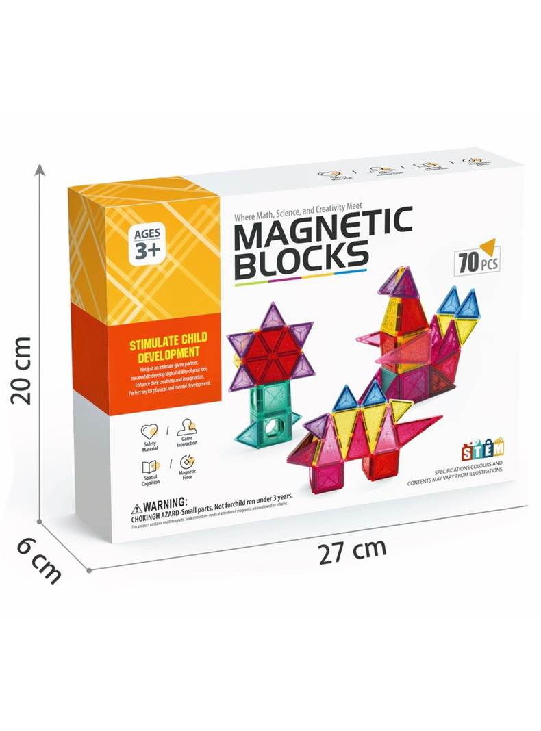 Bloques Magnéticos Juguetes 70 Pcs Para Niños-4