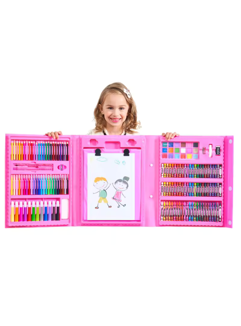 Maleta Arte Con Lápices, Atril Y Accesorios, 208 Piezas-4