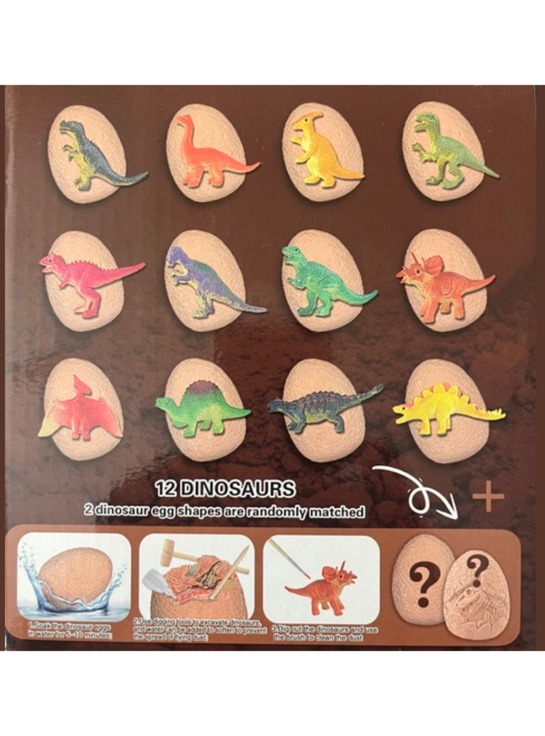 Huevo Jumbo Kit Para Excavar 12 Dinosaurios -2