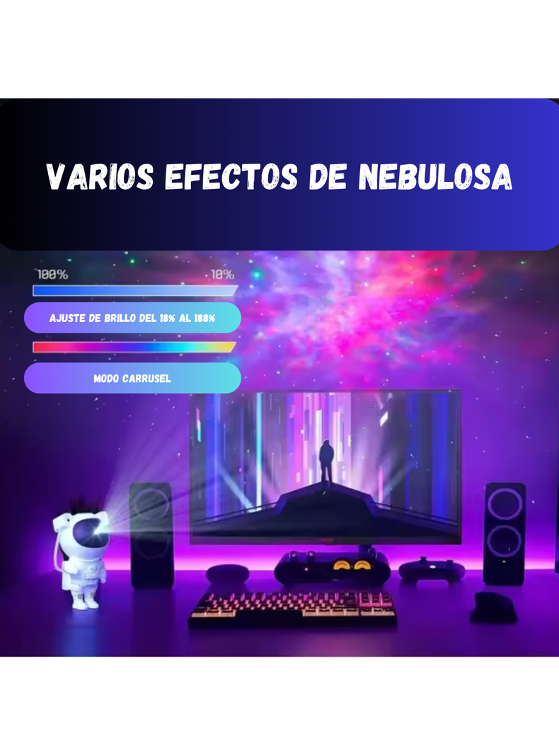 Astronautas Proyector De Nebulosa Estrellas Galaxia Juguete-3