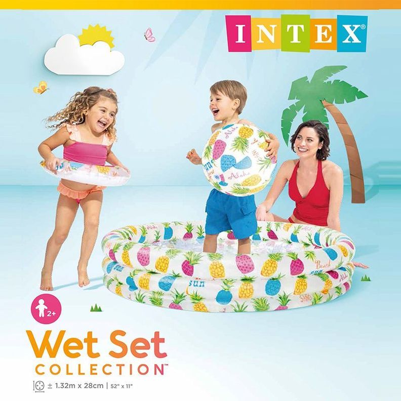 Piscina Inflable Infantil Intex Con Pelota Y Flotadores-4