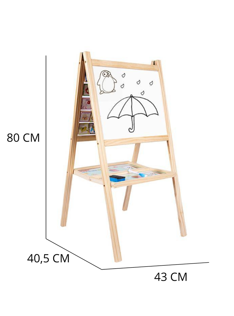 Pizarra Atril Magnética Multifunción Para Niños + Accesorios-4