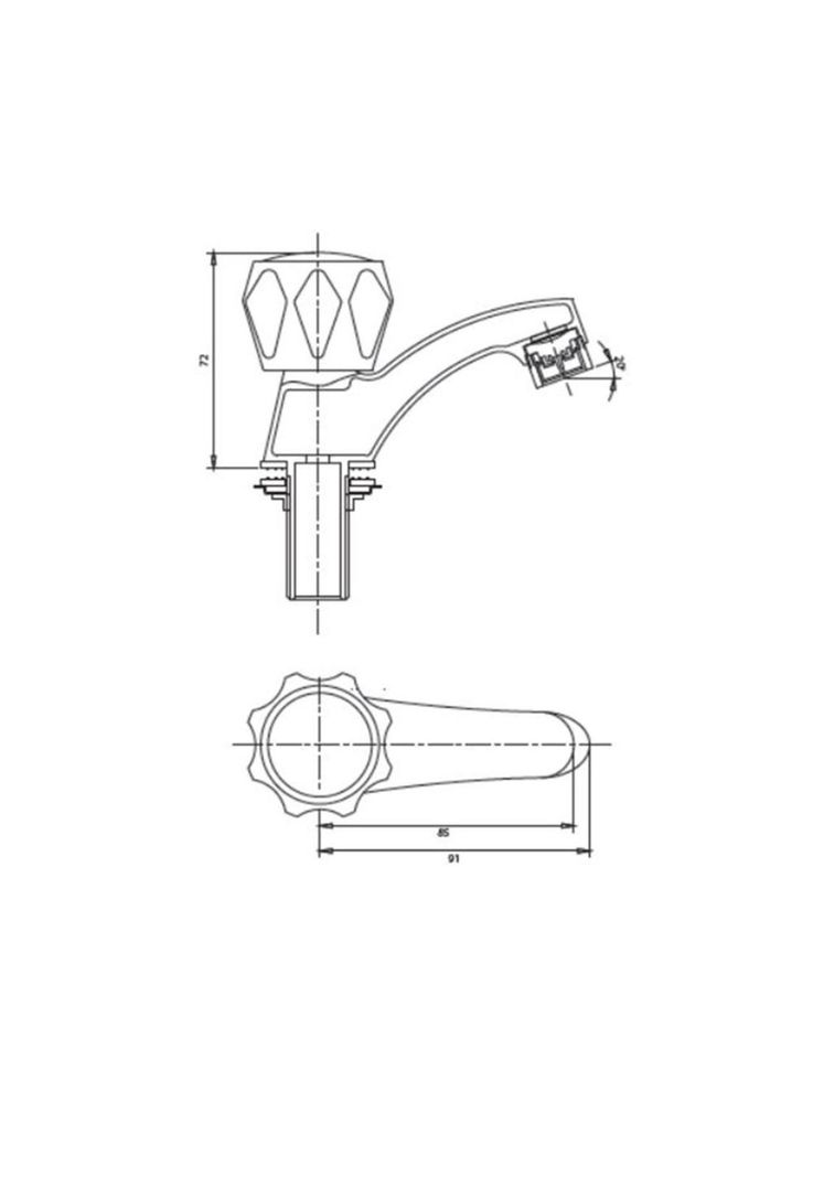 Llave Lavatorio c/manillas Cristal Mossini Metal-2