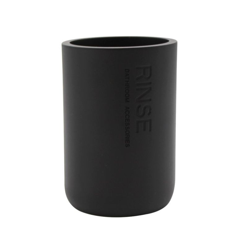 Kit Accesorios Baño Resina 4 piezas Negro/Bamboo-4