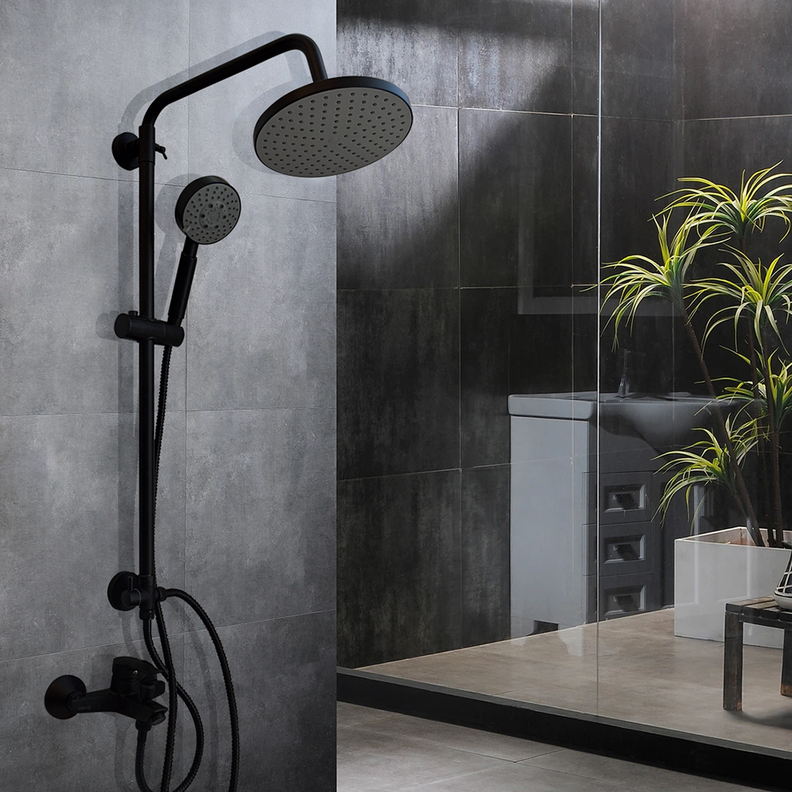 Columna de Ducha Venti Negro Mate-5
