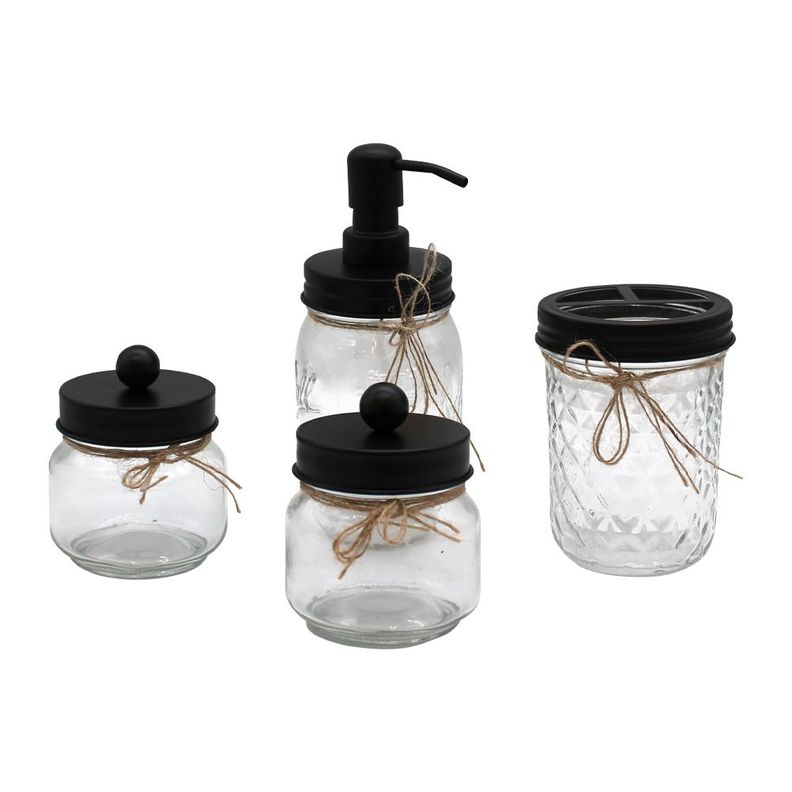 Kit Accesorios Baño Vidrio 4 Piezas Metal-5