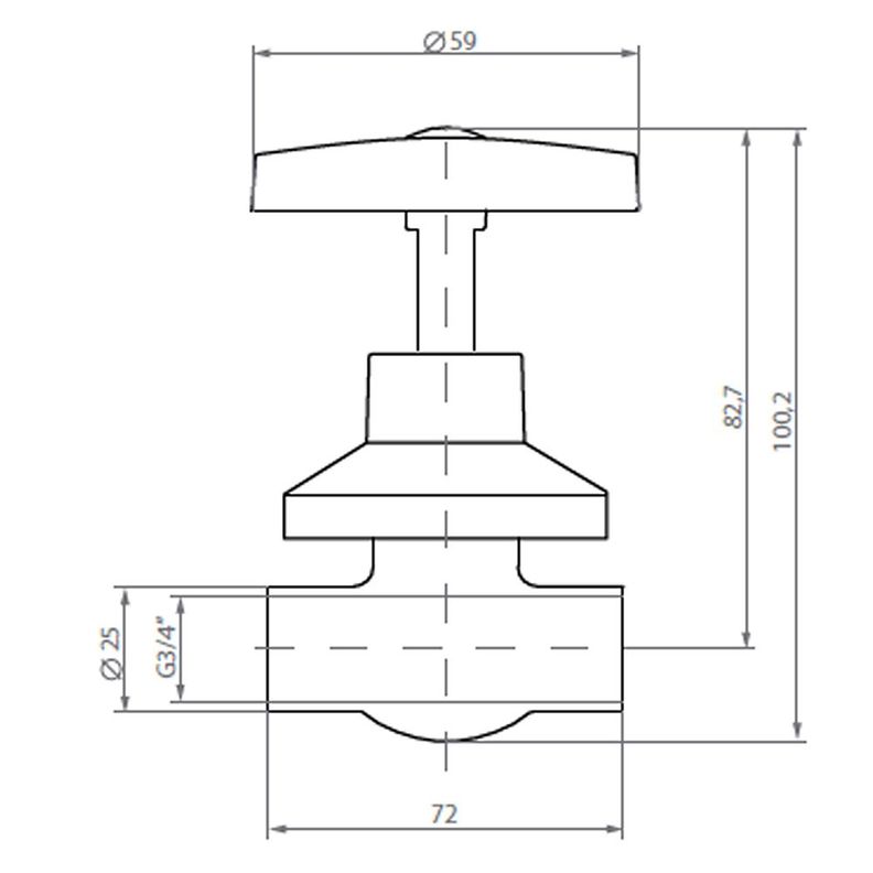 Llave Paso Campana Cr/Cruz So-So 3/4-1