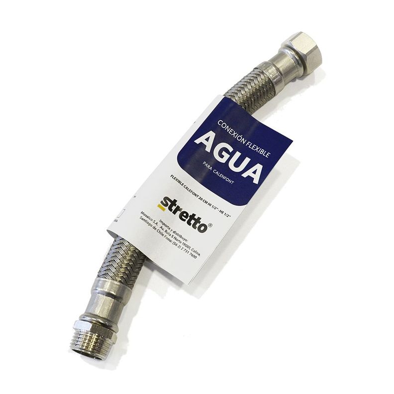 Flexible para Agua Calefon Hi-He 1/2" 20cm.-0