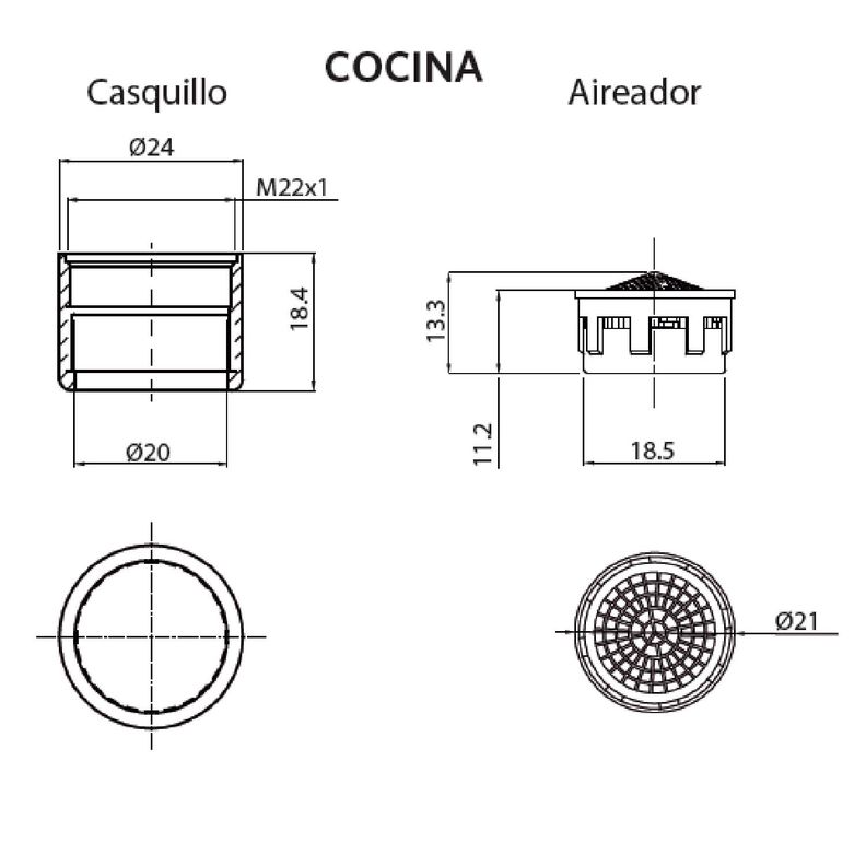 Set de 2 Aireadores Baño y Cocina-3