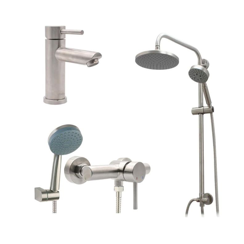 Pack Baño Inox | Columna + Griferías-0