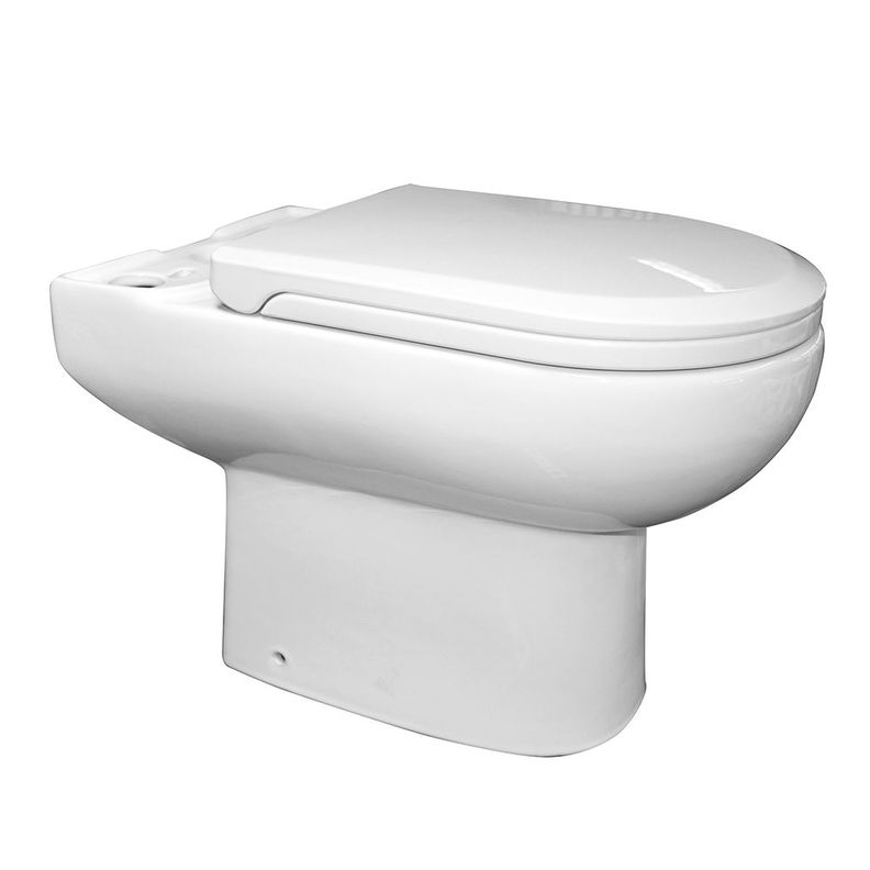 Taza WC Atos Vertical con asiento, fijaciones y Manguito Excéntrico 90 mm.-0