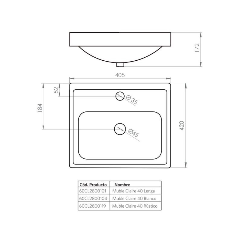Mueble Vanitorio Completo Calire 40x33x86 cm-3