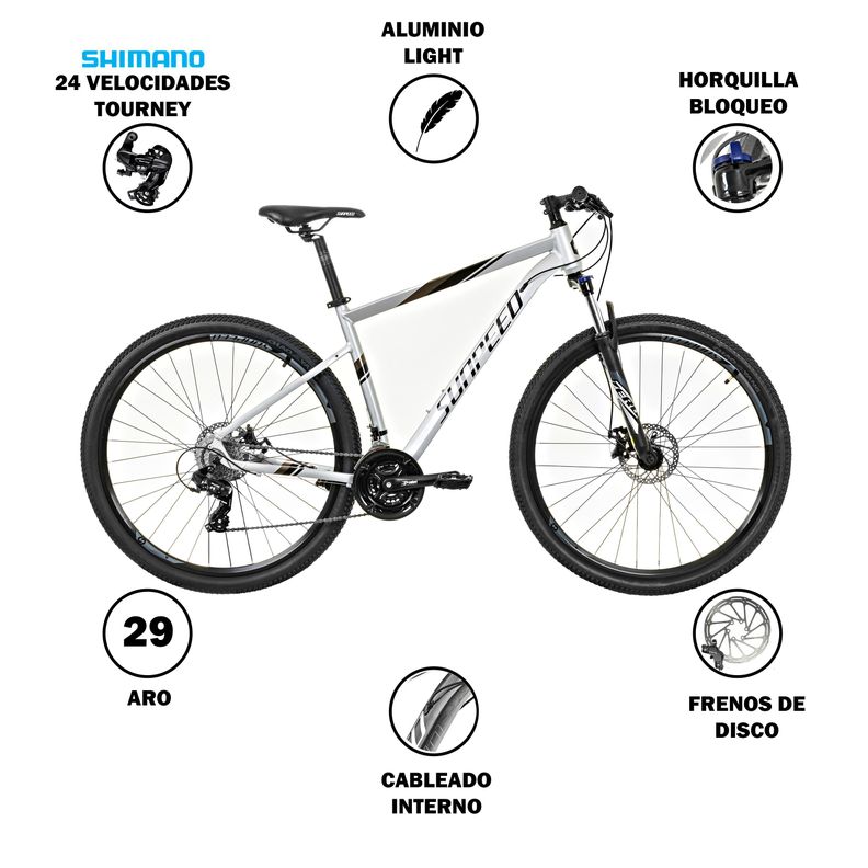 Bicicleta Sunpeed Zero Aro 29 Plata-1