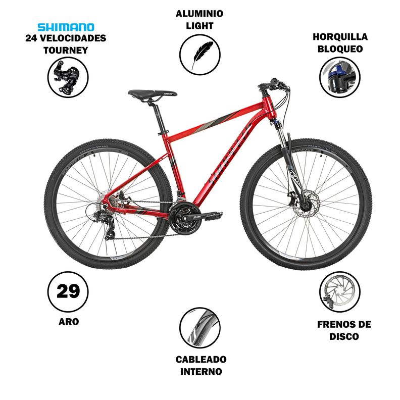 Bicicleta Sunpeed Zero Aro 29 roja-1