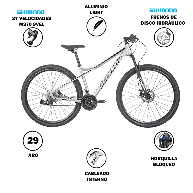 Sunpeed One Shimano MT200 Silver -2