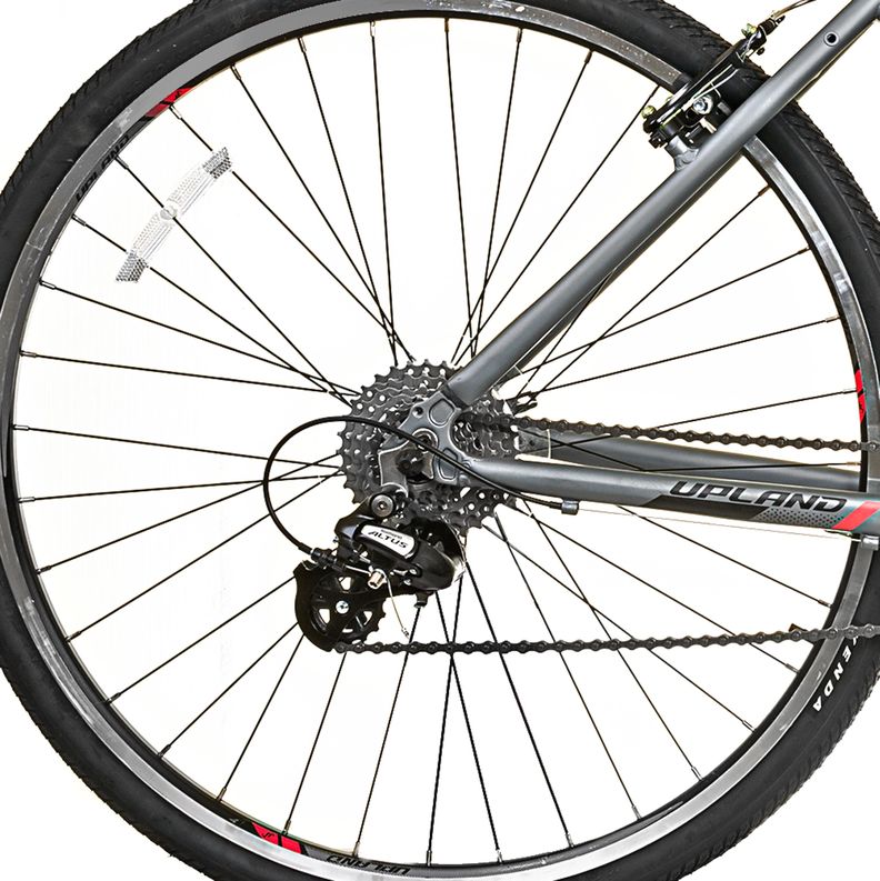 Bicicleta Upland Hibrida L380 Mujer gris-4