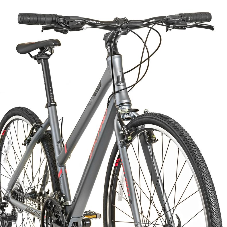 Bicicleta Upland Hibrida L380 Mujer gris-2
