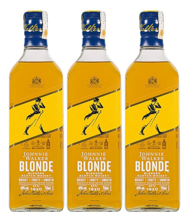 JOHNNIE WALKER BLONDE 750 ML PACK 3-0
