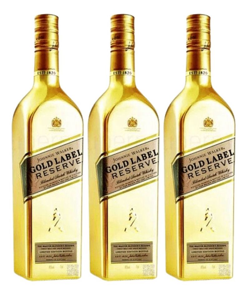 WHISKY JOHNNIE WALKER GOLD BULLION 750 ML PACK 3-0