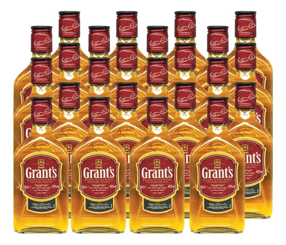 WHISKY GRANTS 40º PETACA 200 ML PACK 24-0