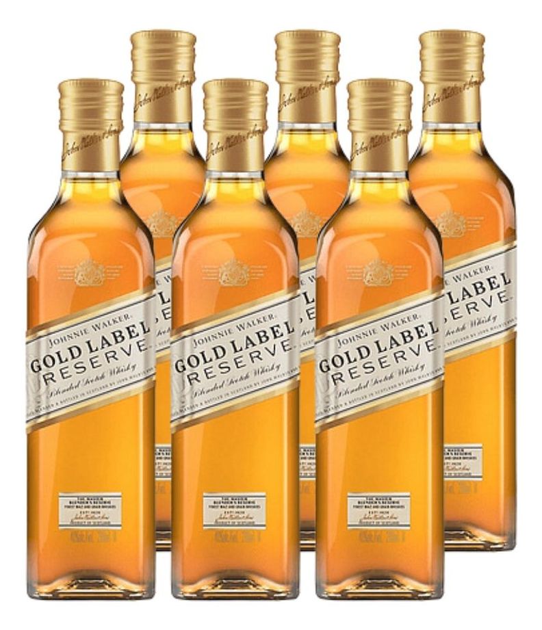 WHISKY J WALKER GOLD LABEL PETACA 200 ML PACK 6-0