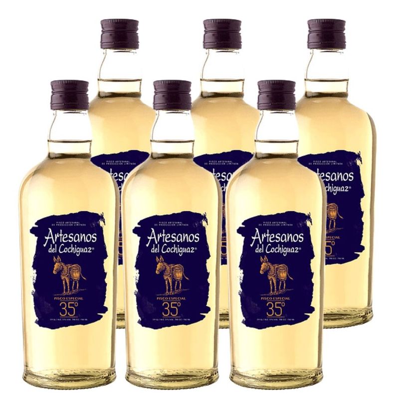 PISCO ARTESANOS 35° 700 ML PACK 3-0