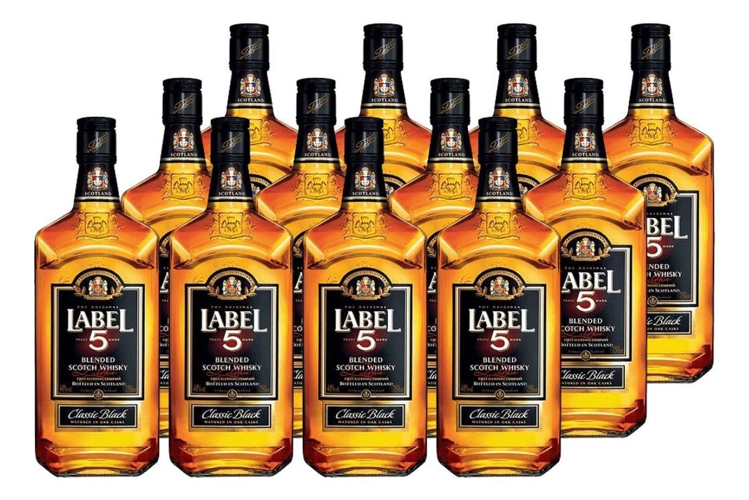 WHISKY LABEL 5 BLACK 750 ML PACK 12-0