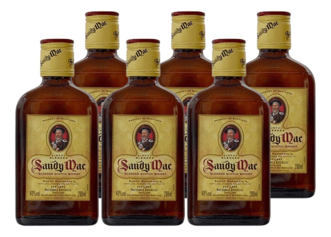 WHISKY SANDY MAC PETACA 200 ML PACK 6-0
