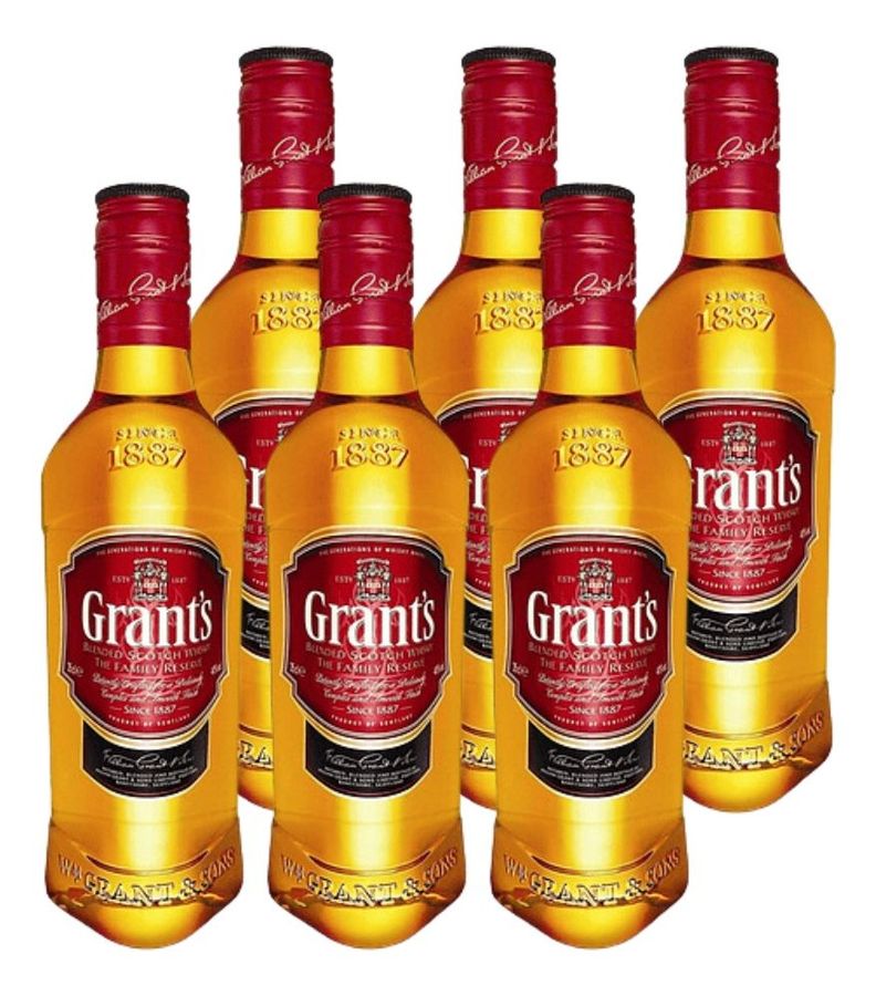 WHISKY GRANTS 40º PETACON 350 ML PACK 6-0
