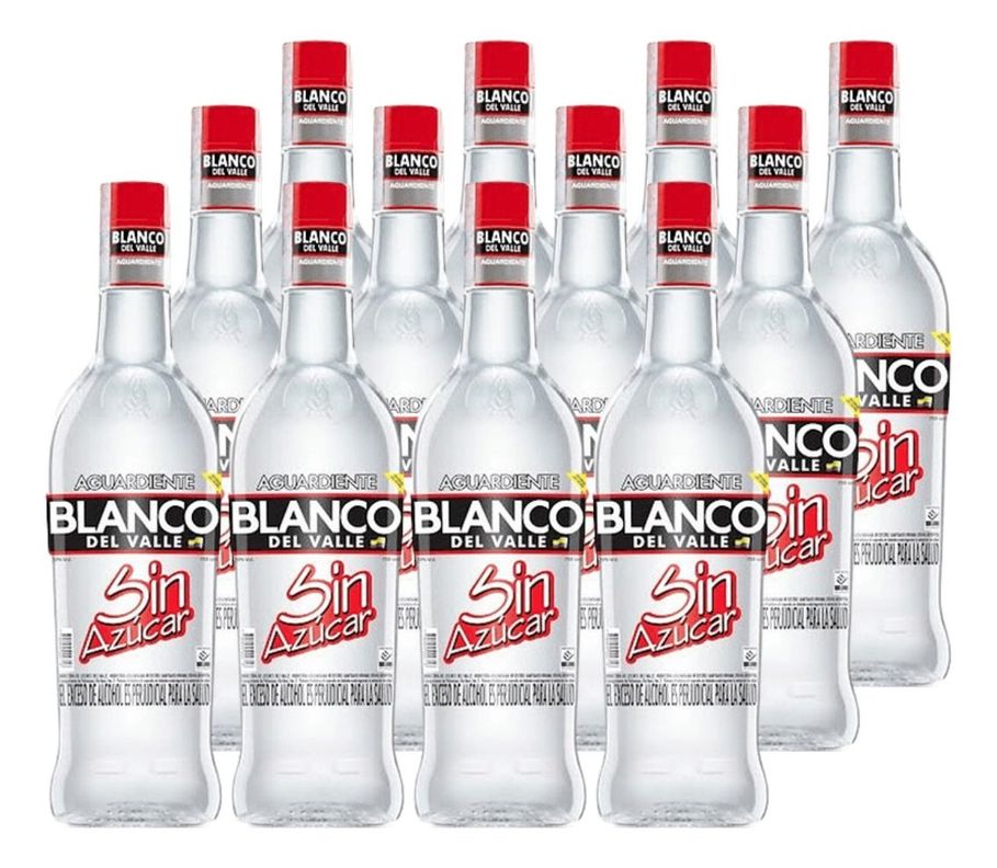 AGUARDIENTE BLANCO DEL VALLE 1 LT PACK 12-0