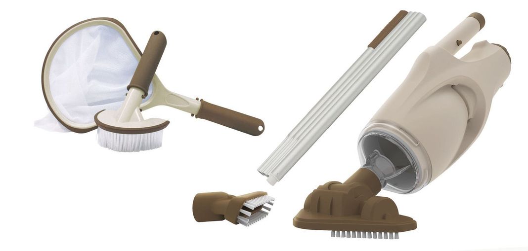 Kit aspiradora recargable inalambrica Boreal 05 y accesorios para piscina y Spa