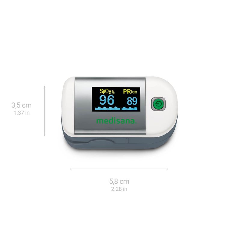 Pulsioxímetro Oximetro Medidor de Saturacion Digital Medisana Blanco-0