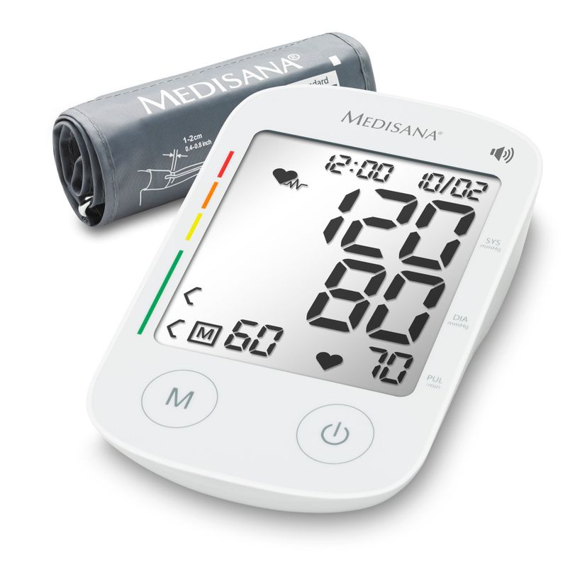 Tensiómetro de Brazo Con Voz presion arterial Medisana Blanco BU 535-0