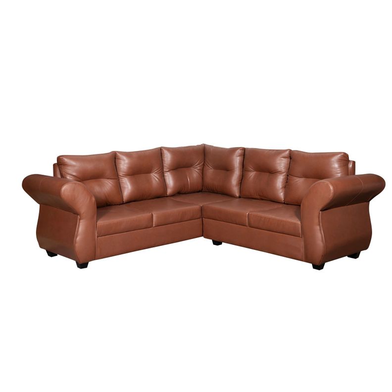 Sofa Seccional 3-2 Emma PU Caoba-0