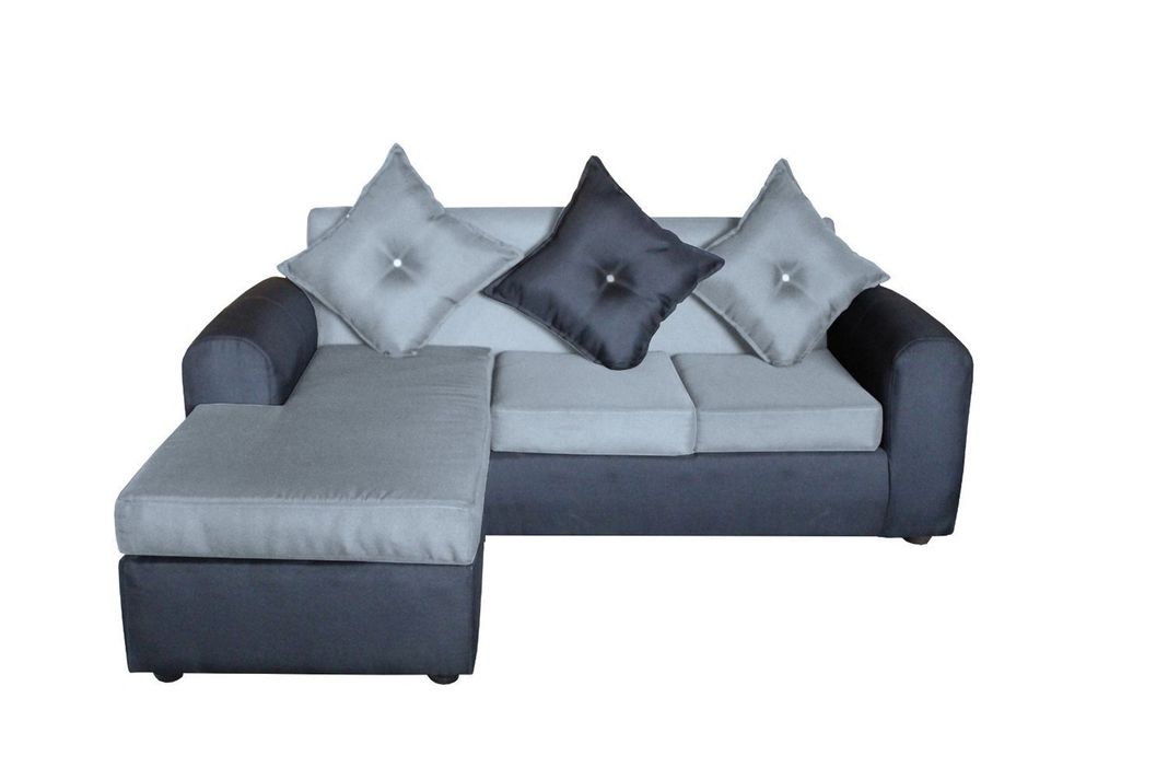 SOFA  MARCIA NEGRO/GRIS , TELA POLIESTER -1